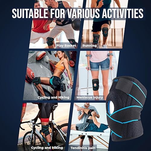 Miniatura 7 de Rodillera para mujer. Rodillera para hombre. Rodillera con estabilizadores laterales para desgarro de menisco. Dolor de rodilla. LCM. Recuperación