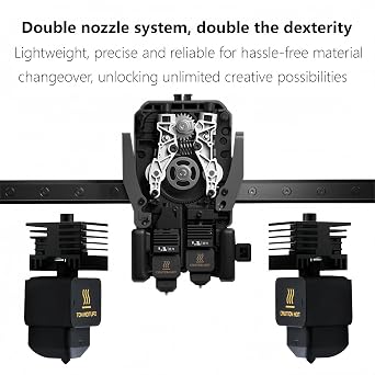 2 Pack 0.4MM Hotend for Bambu Lab H2D, Upgraded Hardened Steel Nozzle Print Head Hot End Assembly Kit with Extra 2PCS 0.4MM Nozzle for H2D Combo 3D Printer