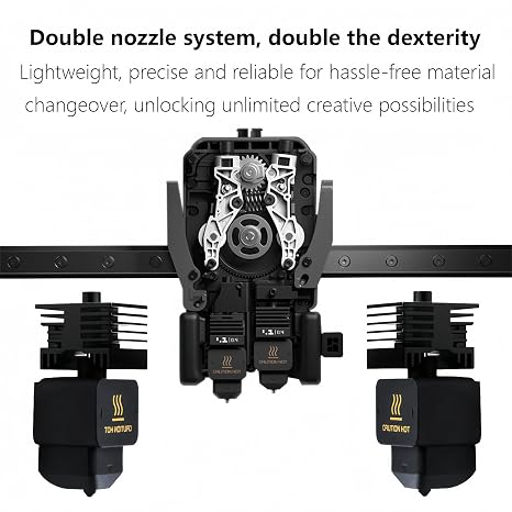 2 Pack 0.4MM Hotend for Bambu Lab H2D, Upgraded Hardened Steel Nozzle Print Head Hot End Assembly Kit with Extra 2PCS 0.4MM Nozzle for H2D Combo 3D Printer