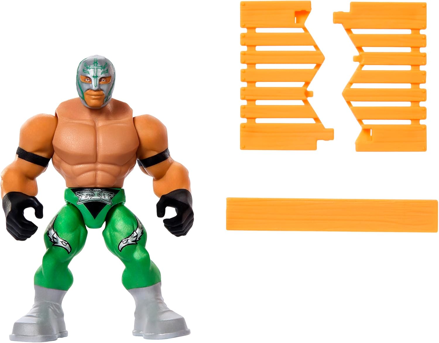 WWE Rey Mysterio (Green) Knuckle Crunchers 6 Toy Wrestling Action Figure