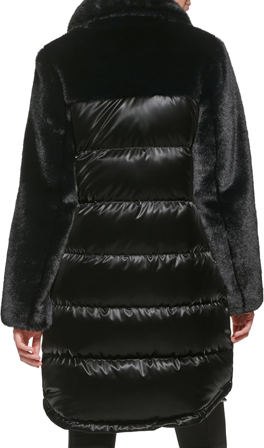 KARL LAGERFELD Women's Mixed Media Puffer Jacket - Image 4