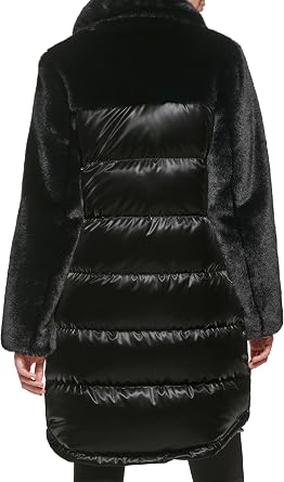 KARL LAGERFELD Women's Mixed Media Puffer Jacket