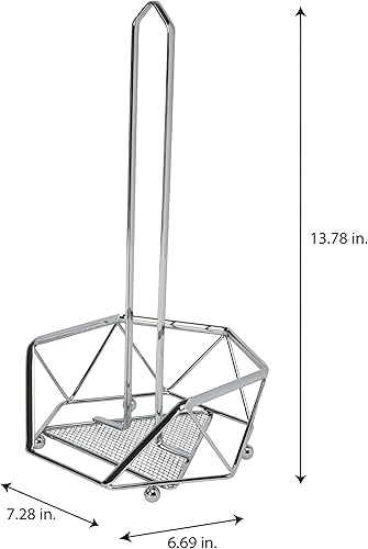 Miniatura 3 de Kitchen Details Toallero de papel de geoda cromada  Encimera  De pie independiente  Capacidad para 1 rollo grande  Resistente a la corrosión