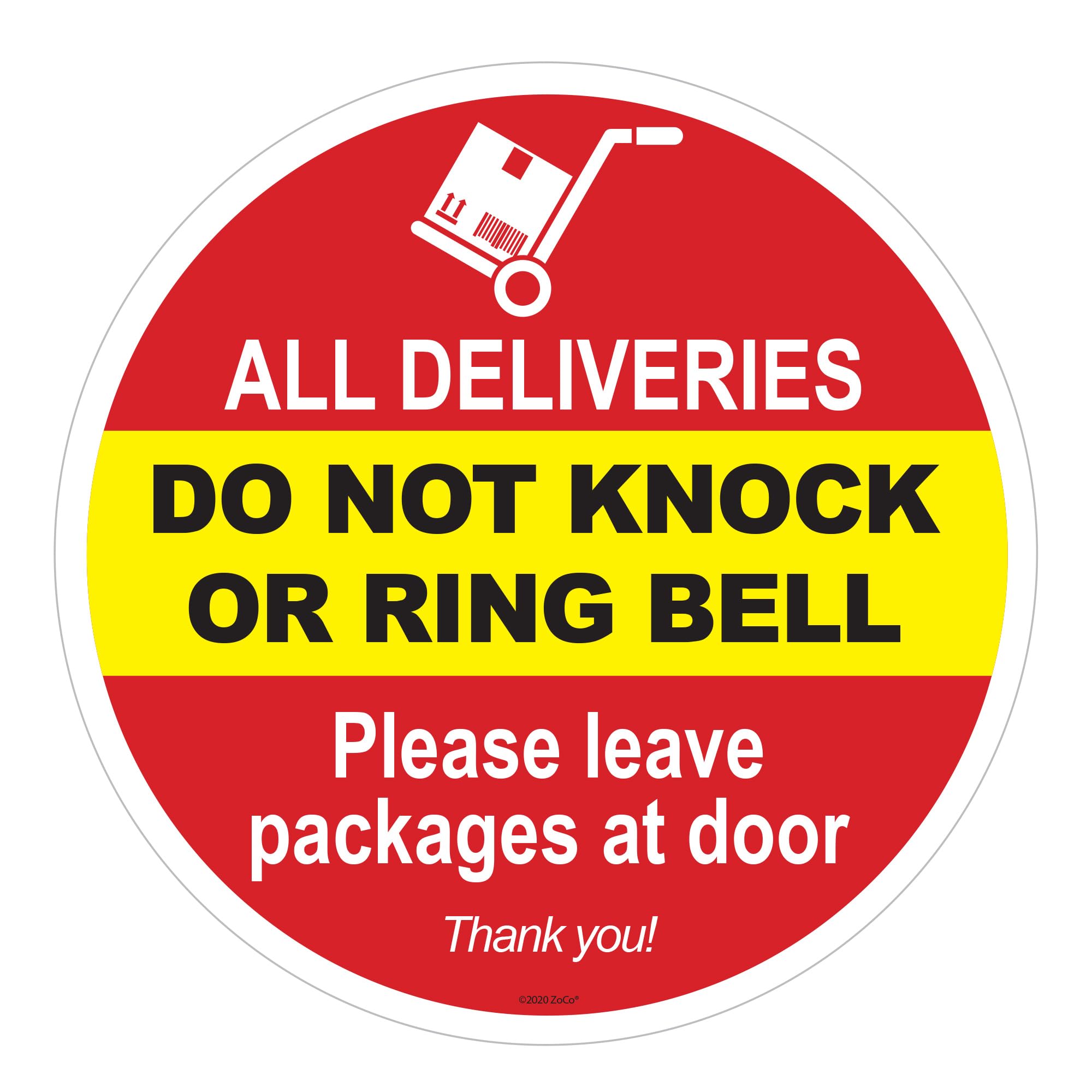 Amazon.com: ZOCO – Do Not Knock or Ring Doorbell Sign – 6-Inch