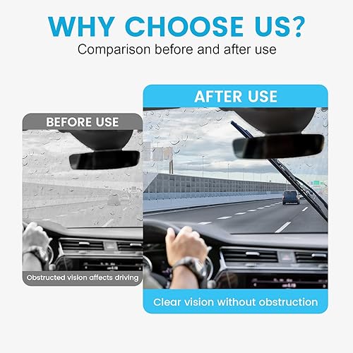Miniatura 7 de Limpiaparabrisas de alta calidad con marco de metal para todas las estaciones de 22 + 22 pulgadas (juego de 2)