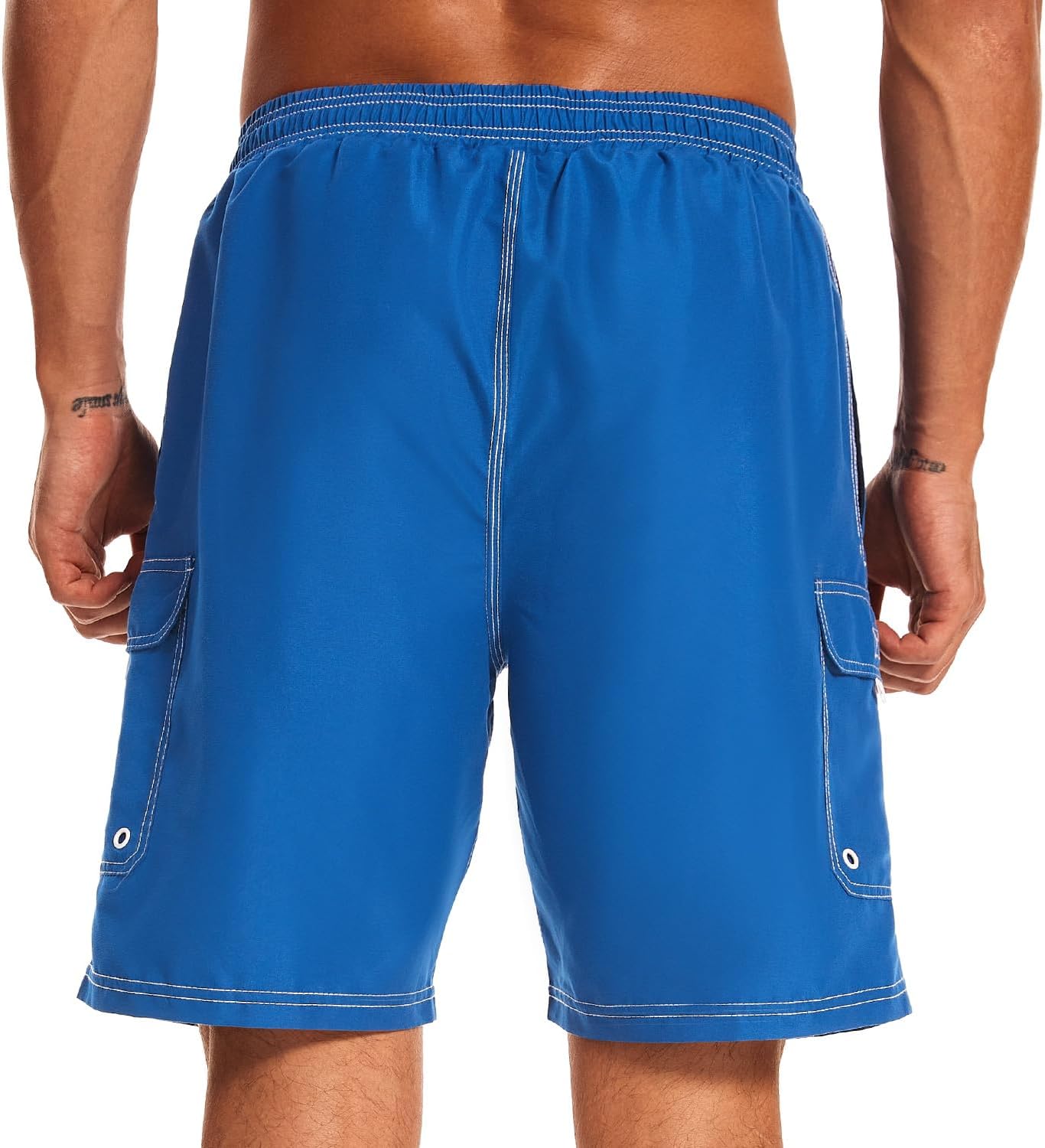 HODOSPORTS Mens Swim Trunks with Compression Liner 9 inch Bathing Suit Quick-Dry Swim Shorts Cargo Pockets S-4XL - Image 3