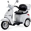 Veleco Mobility Vehicle Cristal White 3 Wheeled Mobility Vehicle Fully Assembled and Ready to Use with Mobility Device Cover Advanced Suspension System - Big Wheels Mobility Vehicle for Adults
