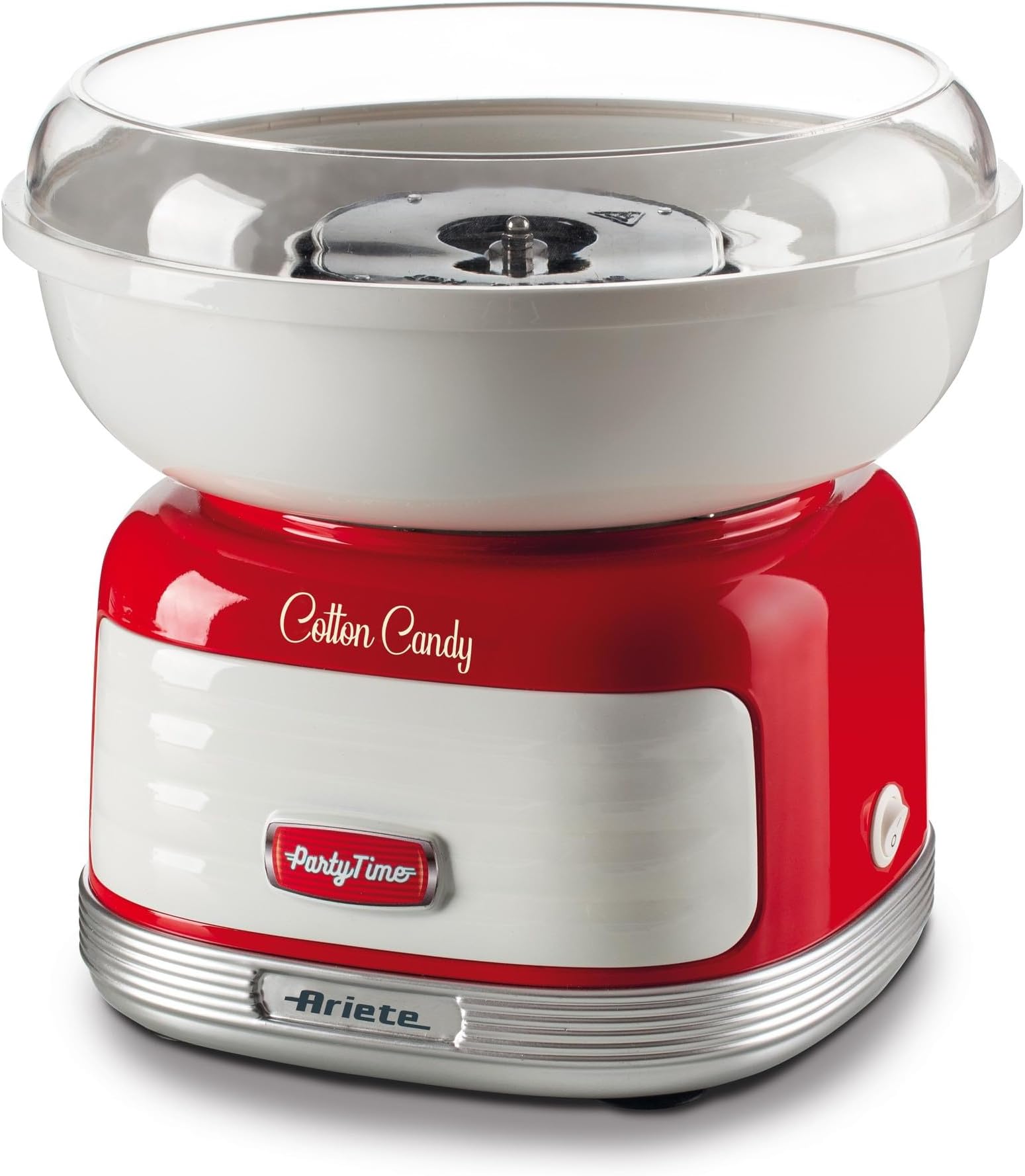 Electric Cotton Candy Machine with 4 Cones, 450W, Compatible with Granulated Sugar & Hard Candies, Candy Floss Maker Ideal for Birthday Parties & Gatherings - Red ART2973R