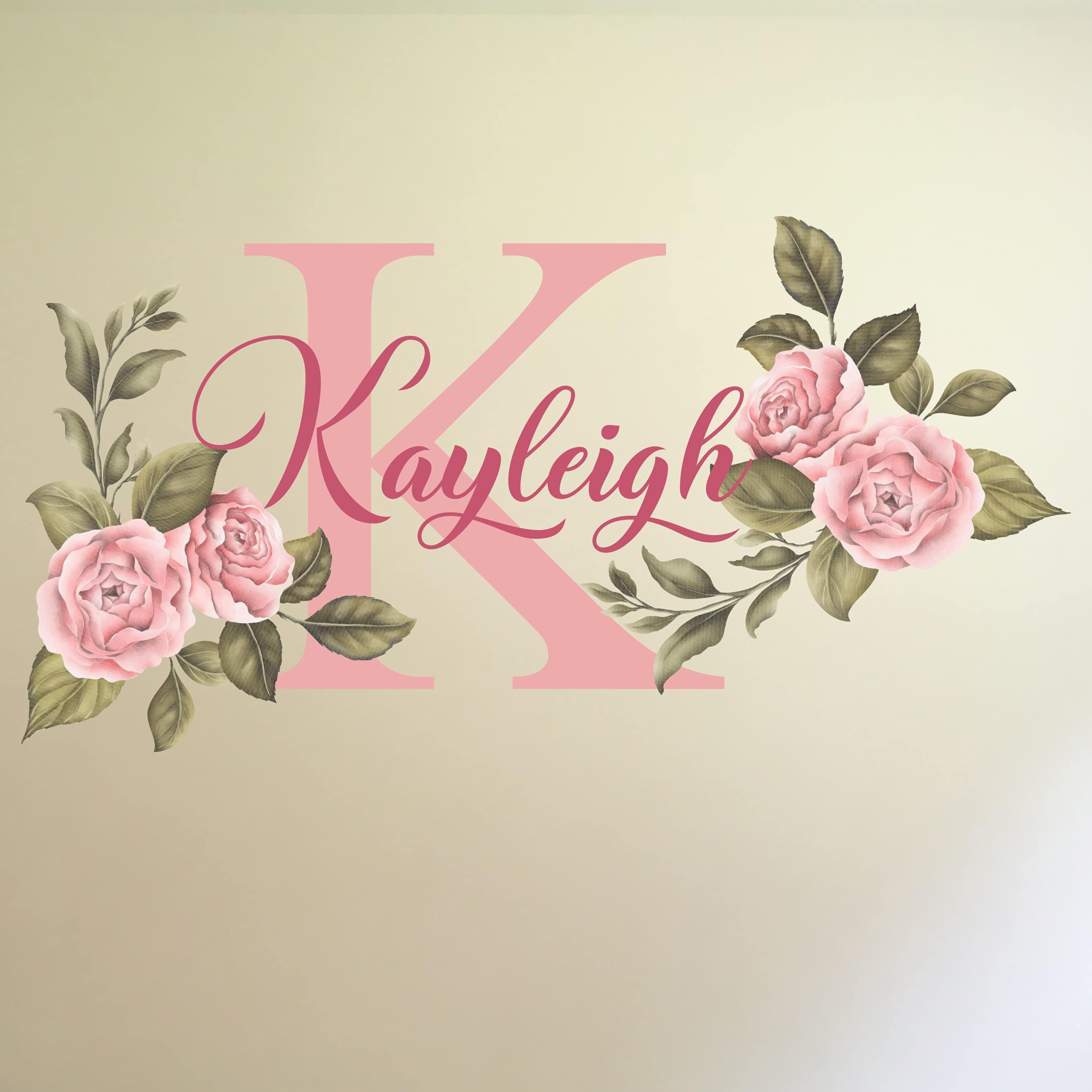 Nursery Custom Name and Initial Wall Decal Sticker 28" W by