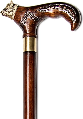 VIP Boar Walking Stick - Wooden Cane for Gift - Hand Carved Hiking Wood Baston - Handmade to Personalize