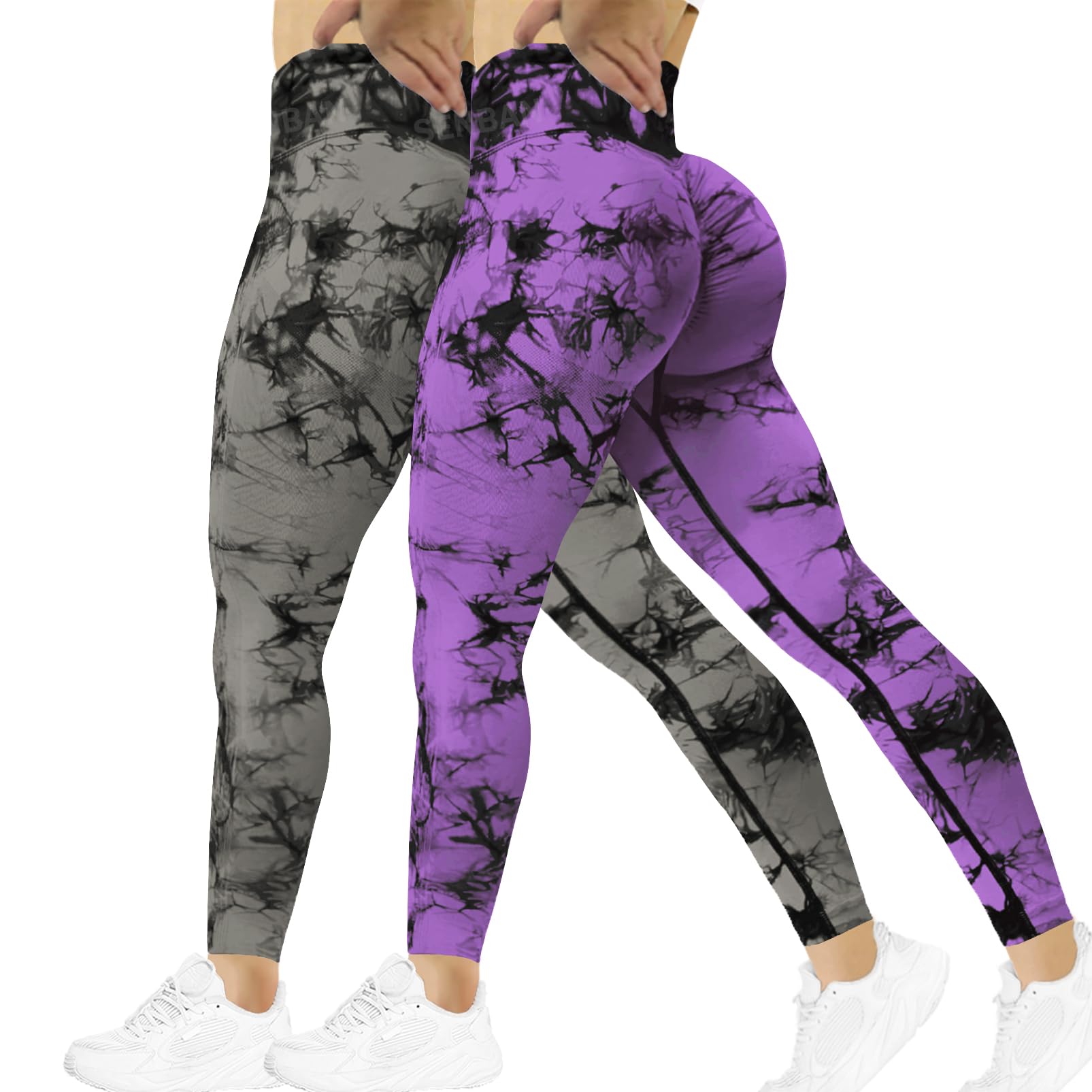 SENBAN Leggings con levantamiento de glúteos para mujer, cintura alta, sin costuras, pantalones de yoga, entrenamiento, gimnasio, mallas de compresión