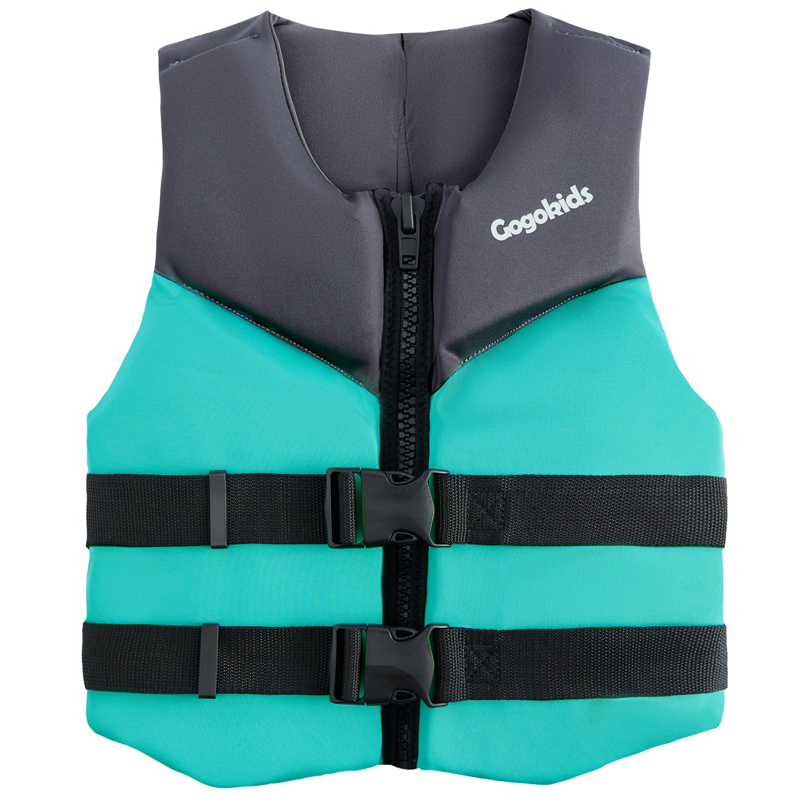 Gogokids Junior Swim Vest 30-50kg, Adjustable Flotation Jacket for Teens & Youths, Neoprene Buoyancy Swim Aid Lightweight Water Safety Vest for Kayaking, Paddle Boarding & Pool Swimming, 6-11 Years