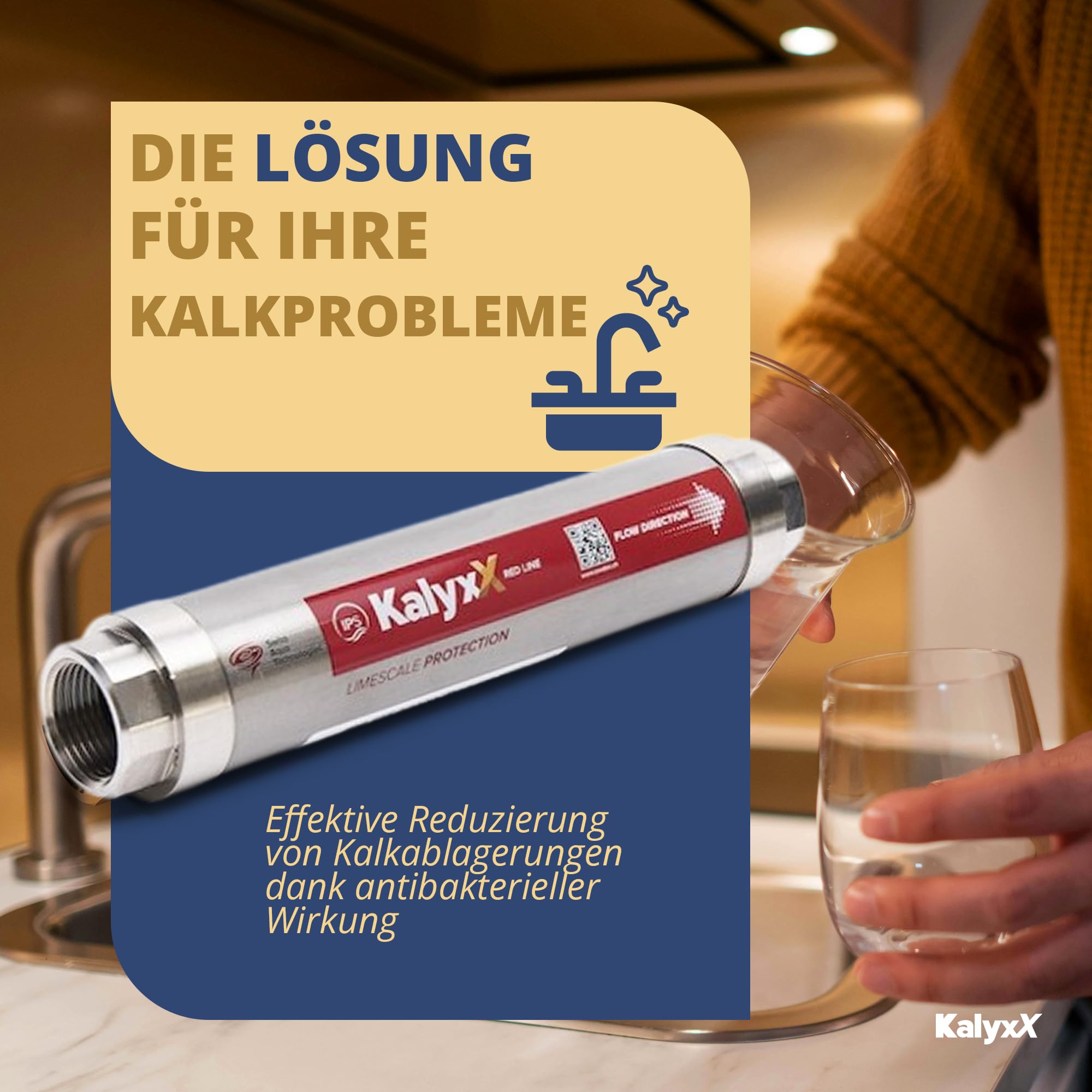 Swiss Aqua Technologies | Kalyxx RedLine G 1 Zoll IPS-Wasserenthärter, innovativ, IPSKXRG1 | Kalkreduzierung | einfache Installation | wartungsfrei | umweltfreundliche TGP-Technologie