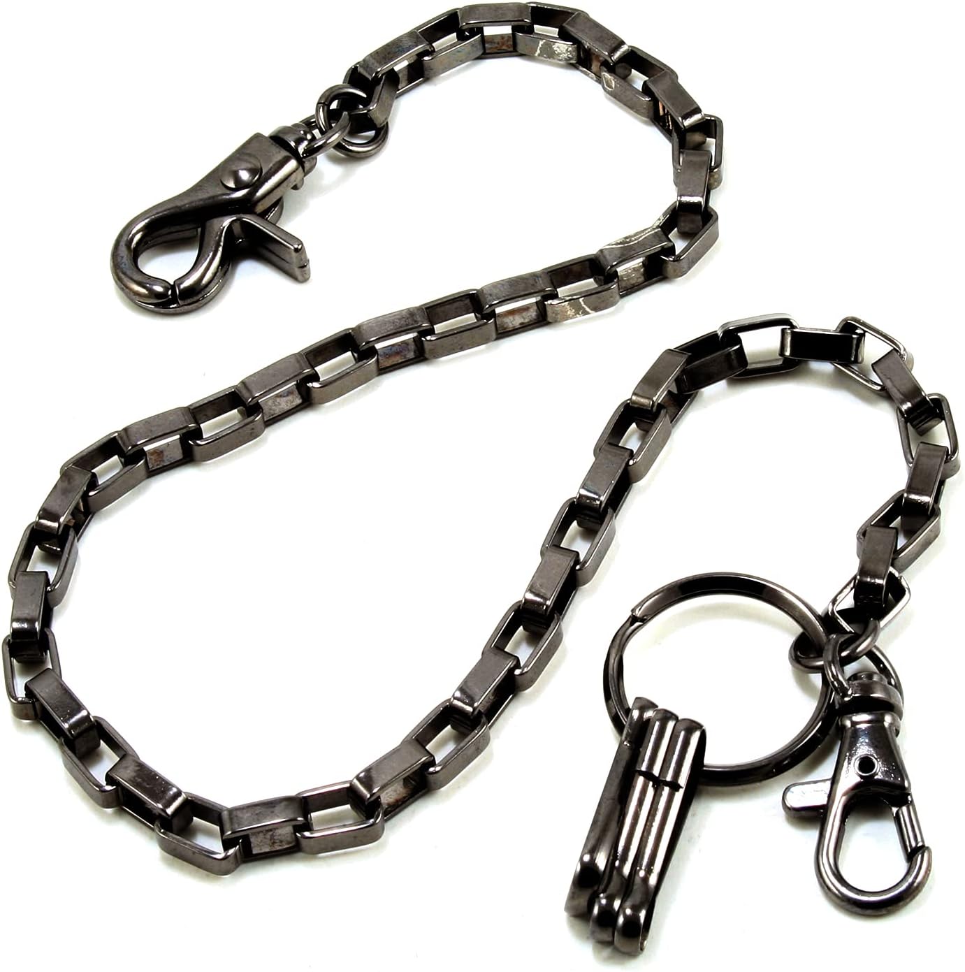 DoubleK Square Strong Biker Key Jean Wallet Chain (20") BLK CS2120BLK