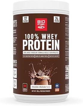 BioSteel Sports 100% Whey Protein Powder Supplement, rBGH Hormone Free & Non-GMO Post Workout Formula, Chocolate, 25 Servings, 25.5 Ounces