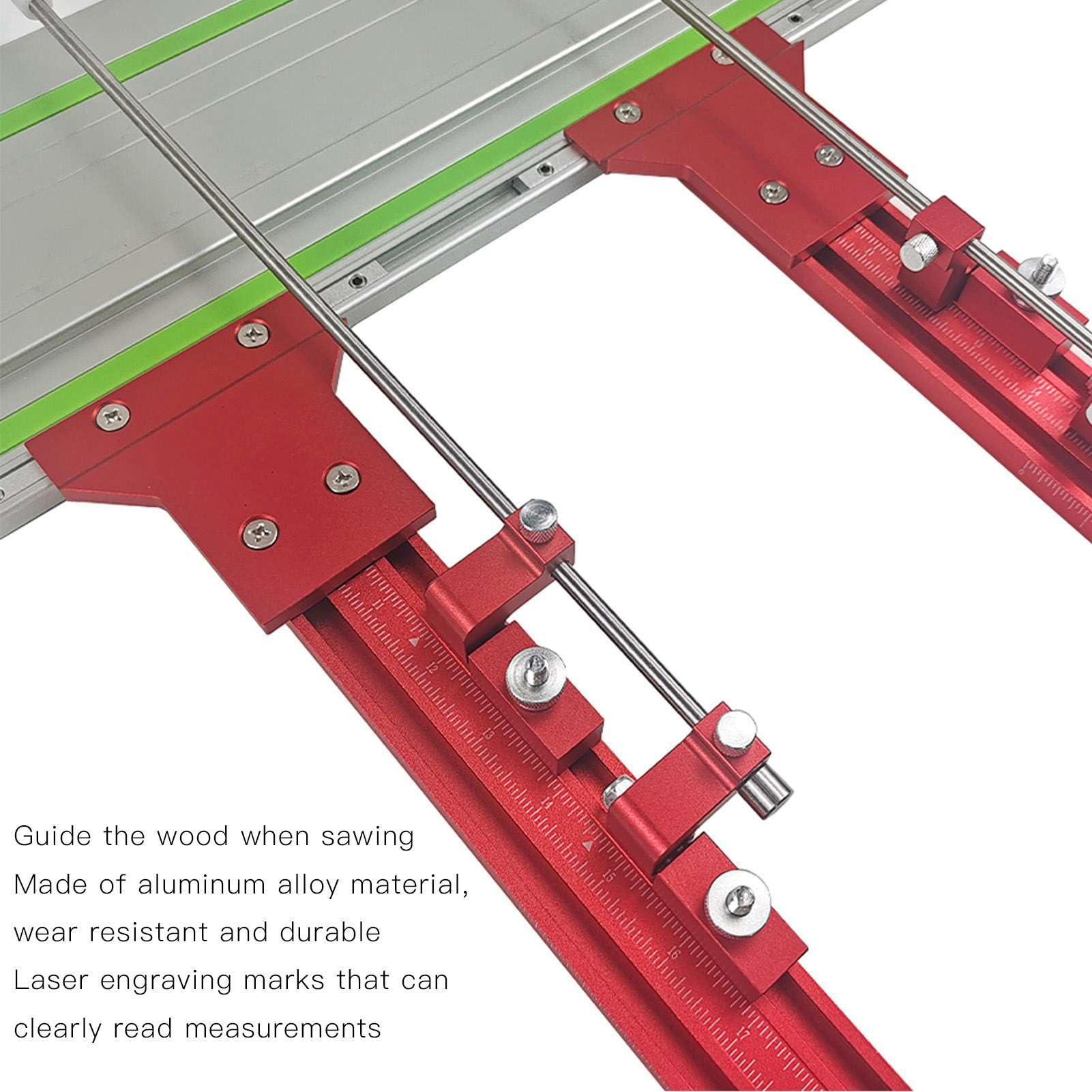 System Prowadnic Szyn Równoległych, Zestaw do łączenia Szyn Prowadzących do Obróbki Drewna, Zestaw Prowadnic do pił Tarczowych ze Stopu Aluminium, Zestaw Stałych Szyn Prowadzących