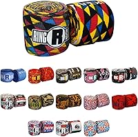 Vista 1 de Ringside Apex 180” Boxing Hand Wraps Pair - Durable, Elastic Training Wraps with Hook & Loop Closure, Multi-Color Options, Perfect for MMA, Muay