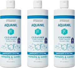 Aquanil Cleanser – 16 Oz Pack of 3, Lipid‑Free Sensitive Skin Care | Non‑Comedogenic Soap‑Free Formula With 7 Ingredients; Gentle Fragrance‑Free Cleanser Supports Balanced Skin Health