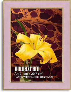 Suede A4 Frame - Single Frame, Elegant Pink 8.27x11.69 inch Picture Frame, A4 Poster Frame for Artwork, Puzzles, Photos, Movie Posters, and Wall Display