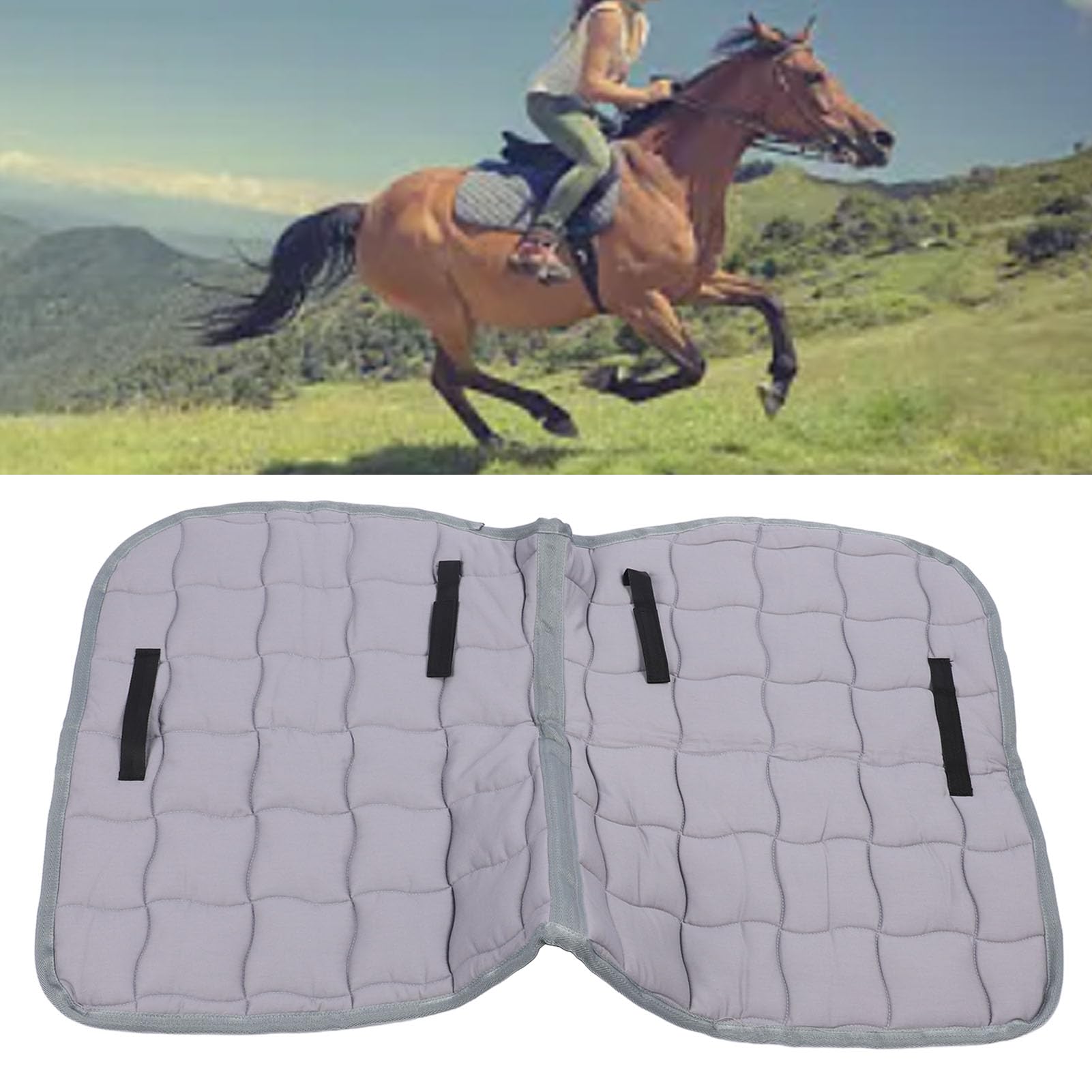 Mantilla para Silla de Montar para Caballos, Equipo de equitación cómodo y Transpirable para Entrenamiento de Salto