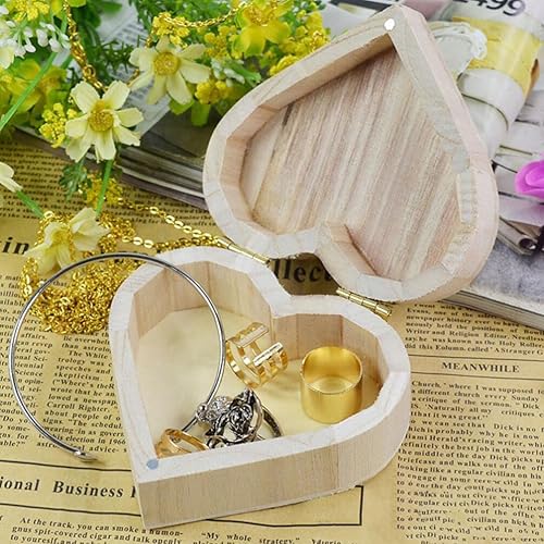 Miniatura 9 de EXCEART 1 juego de cajas de joyería organizar contenedor de almacenamiento caso de joyería titular artículos diversos organizador de madera estante