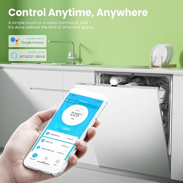 COMFEE' KWH-BD1215P-W Fully Integrated Dishwasher with 12 Place Settings, Cloud Wash, Extra Drying, Built-in Dishwasher with Delay Start, Quick Wash - White - 3