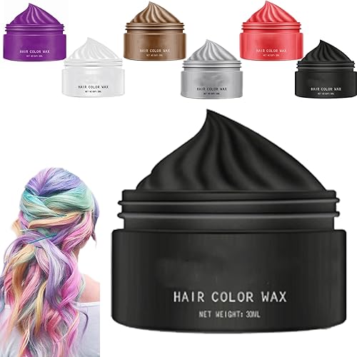 Teepors - Tinte para el cabello, cera temporal para el cabello, tinte para el cabello Teepors, cera colorida para el cabello, tinte instantáneo