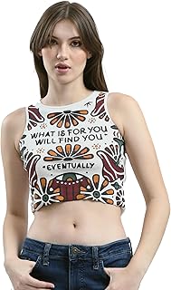 ريفين توب كات قصير ابيض مرقش مع بنطلون ممزق - متعدد الالوان عصري