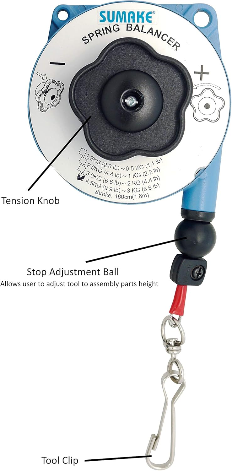 Spring Balancer, Tool Balancer, Capacity: 6.6-9.9 lbs, (Sumake SB-4.0)