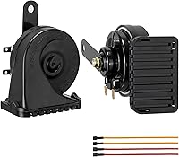 Vista 10 de Bocina de auto adecuada para Chevy/GMC/Ford 12V bocinas de coche ruidosas con parrilla protectora Bocina de caracol eléctrica de doble tono