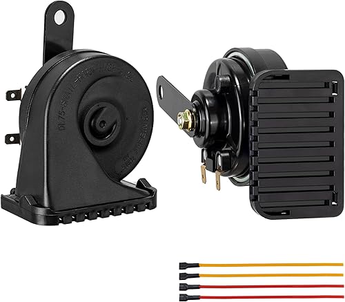 Miniatura 10 de Bocina de auto adecuada para Chevy/GMC/Ford 12V bocinas de coche ruidosas con parrilla protectora Bocina de caracol eléctrica de doble tono