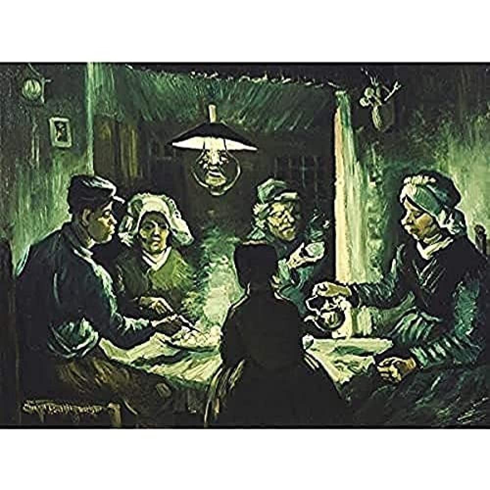 Vincent Van Gogh The Potato Eaters Art Print Canvas Premium Wall Decor Poster Mural