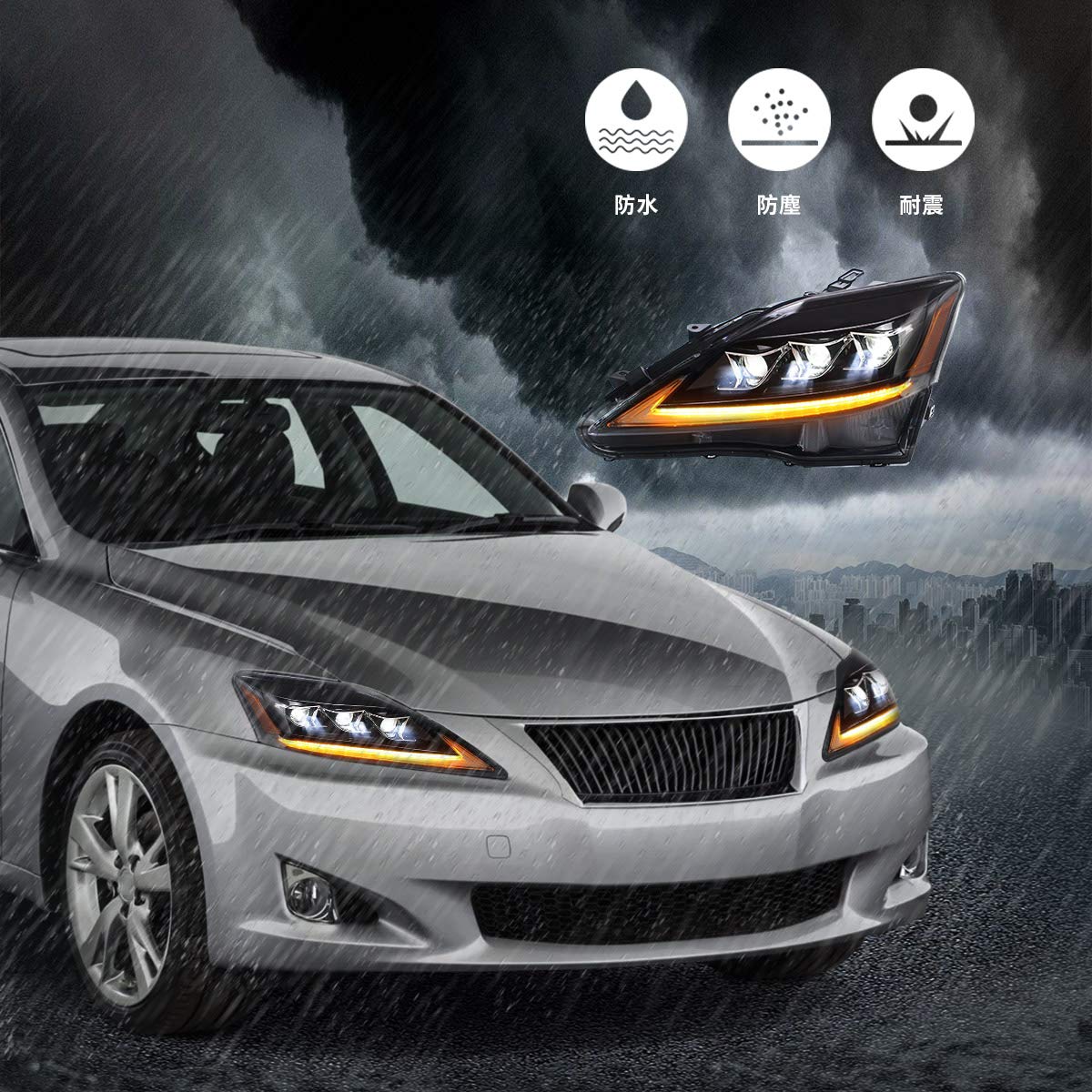 Amazon | VLAND ヘッドライト LEXUS レクサス IS250IS350 IS200D ISC