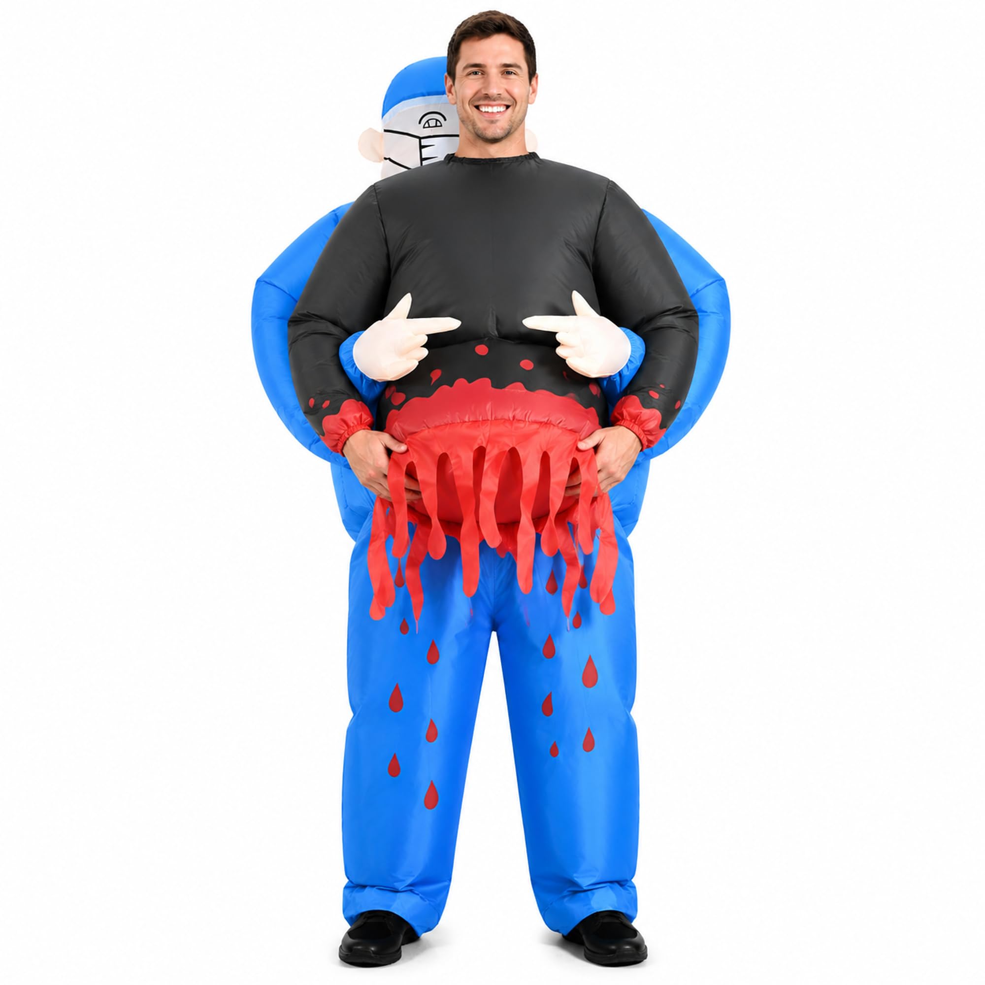 Costume Gonfiabile Medico Sangue Halloween Adulti