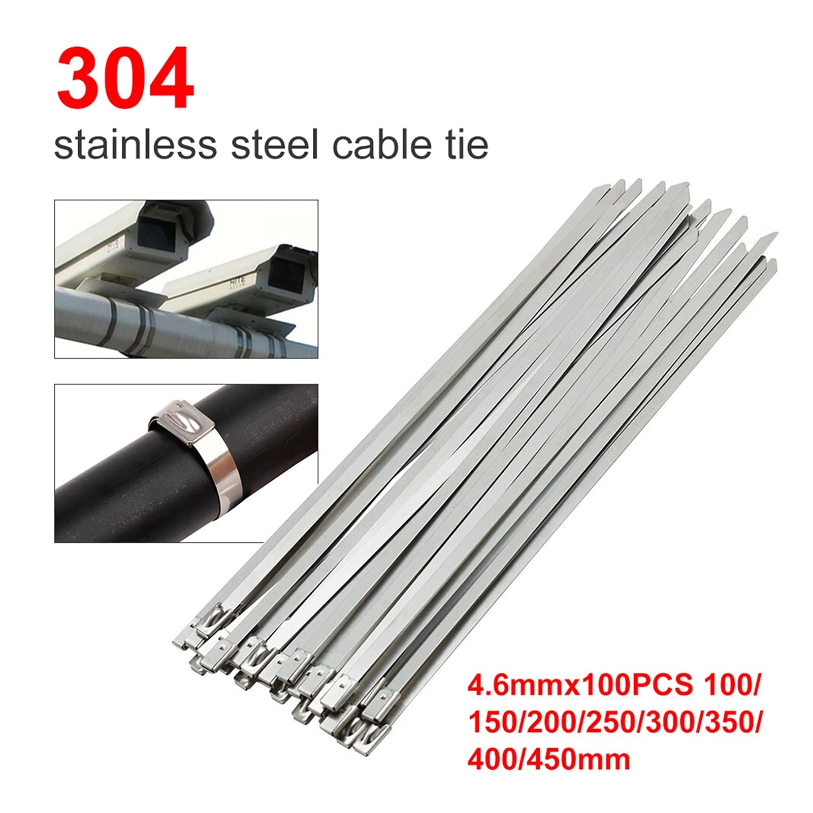Fascette, fascette di nylon rilasciabile fascette Fascette stringicavo, fascette stringicavo 100 pezzi fascette stringicavo in acciaio inox fascette stringicavo con cerniera in metallo fascette string