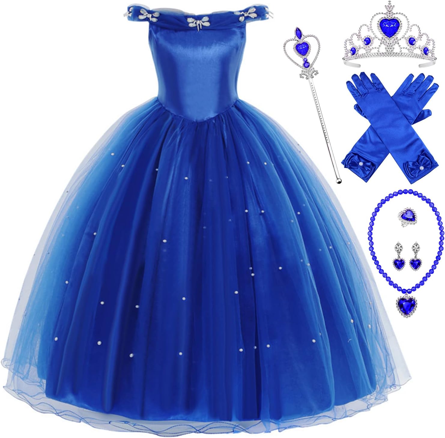 Vamei 80 Pièces Kit Déguisement Princesse Fille – Couronnes, Baguettes, Bijoux, Tatouages & Accessoires Anniversaire