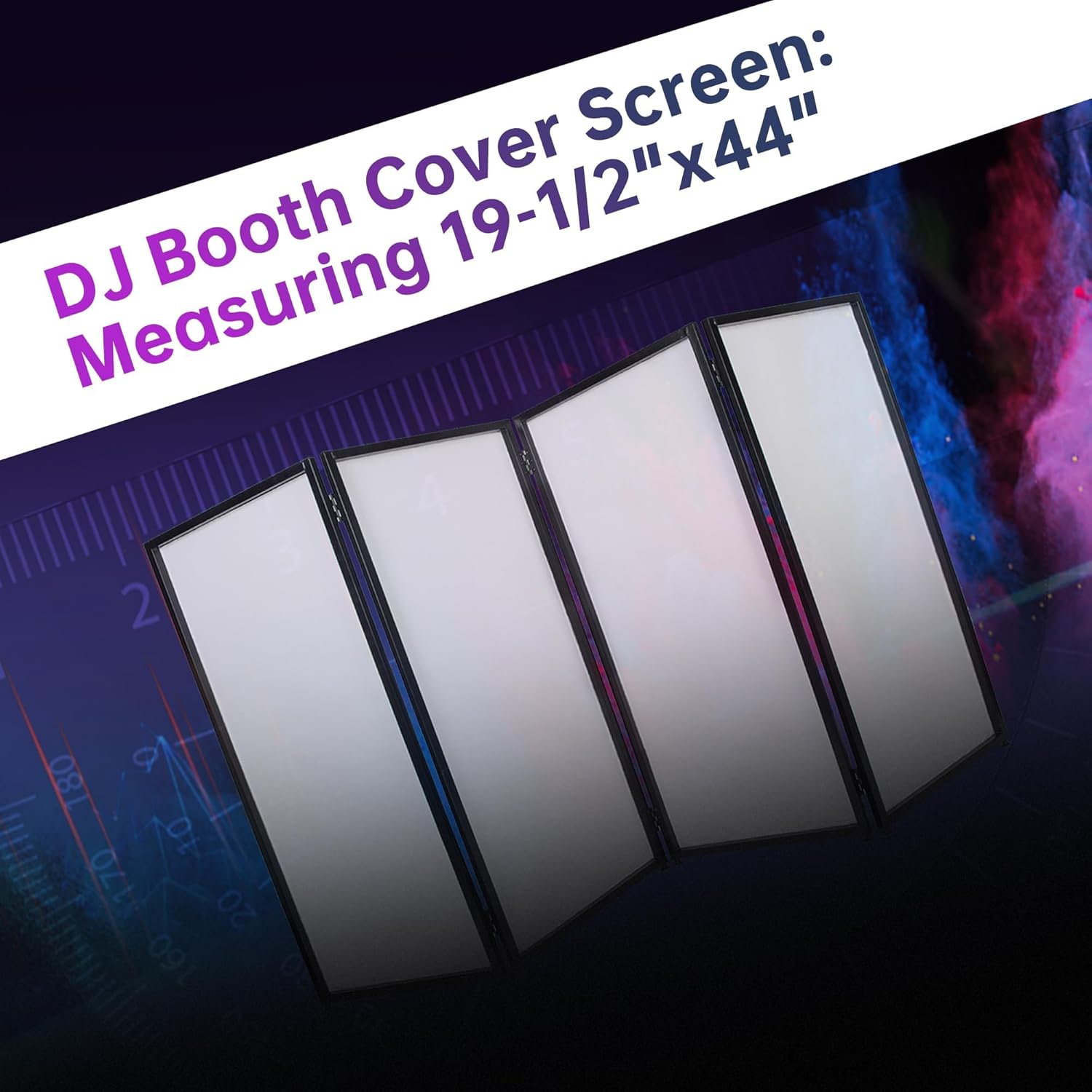 ECOTRIC Portable DJ Facade Booth Foldable Cover Screen with White/Black Facade+Cloth Frame Booth Steel +Travel Bag Case Projector Display Scrim Panel with Folding