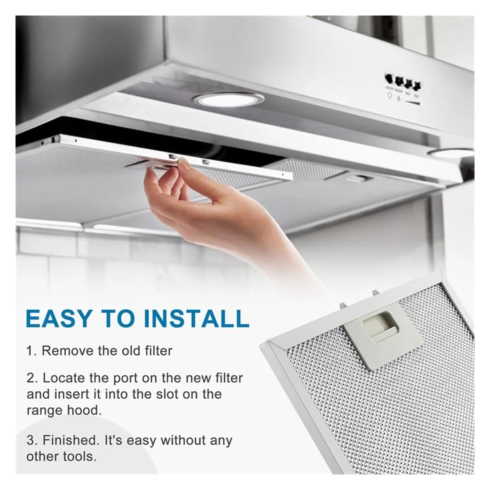Filtro Malla Aluminio Campana Extractora Compatible Con Whirlpool W10169961