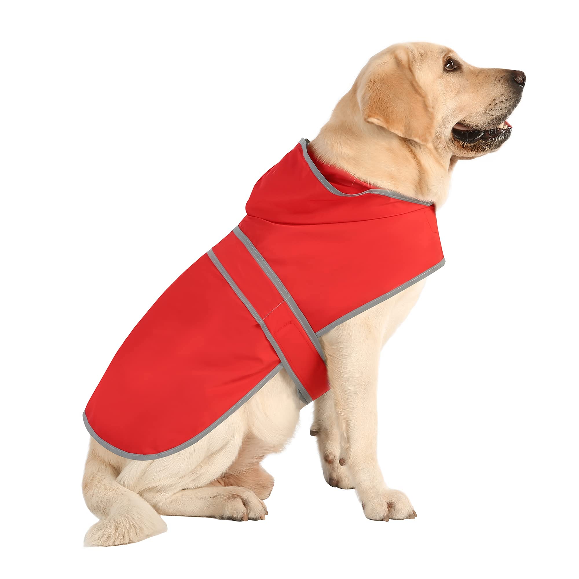 Impermeable Impermeable para Perro con Capucha y Agujero para Correa, para Perros y Cachorros pequeños, medianos y Grandes