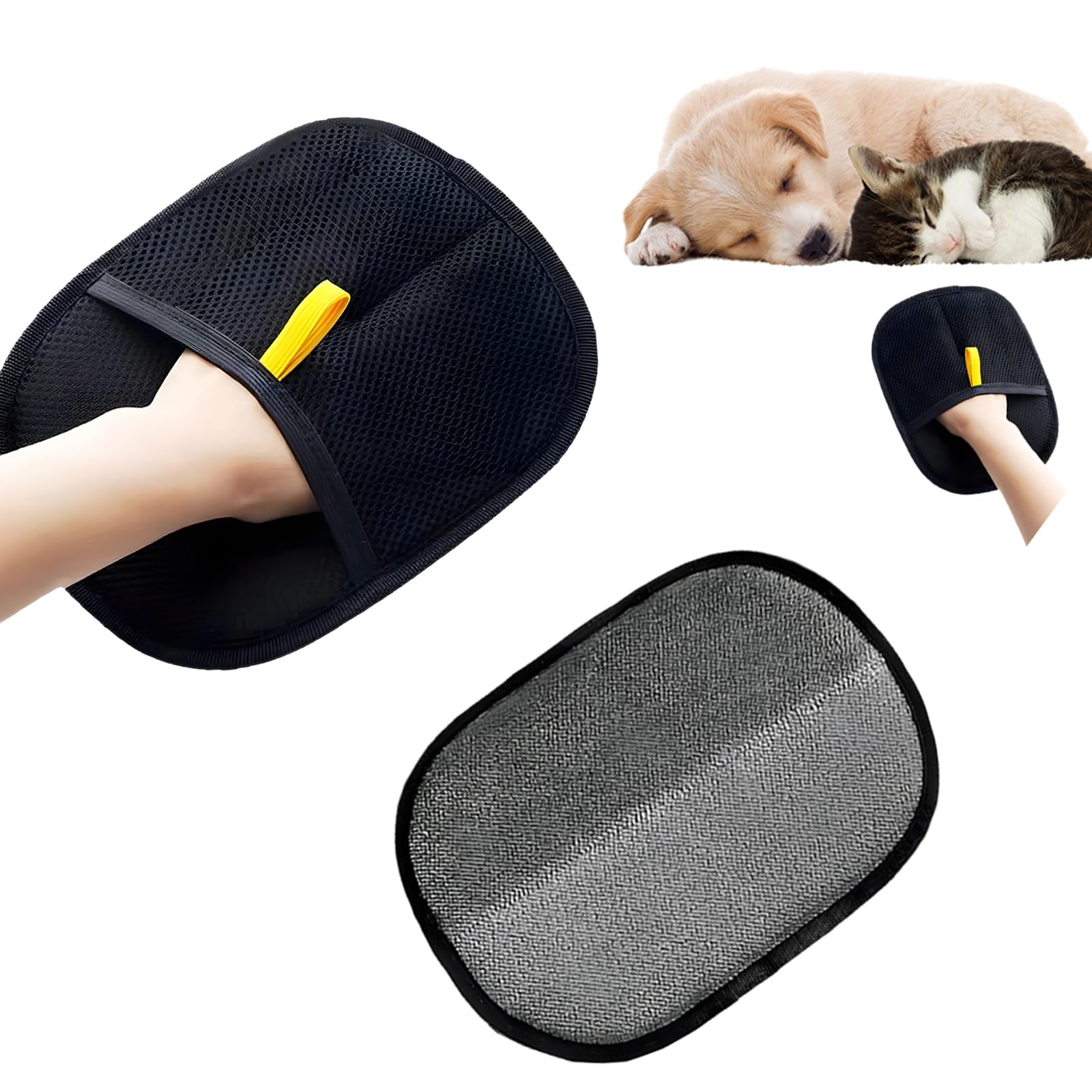 EujRcf 2 Pcs Pet Hair Remover Glove, Static Removal Gloves Pet Hair, Pet Hair Remover Mitt