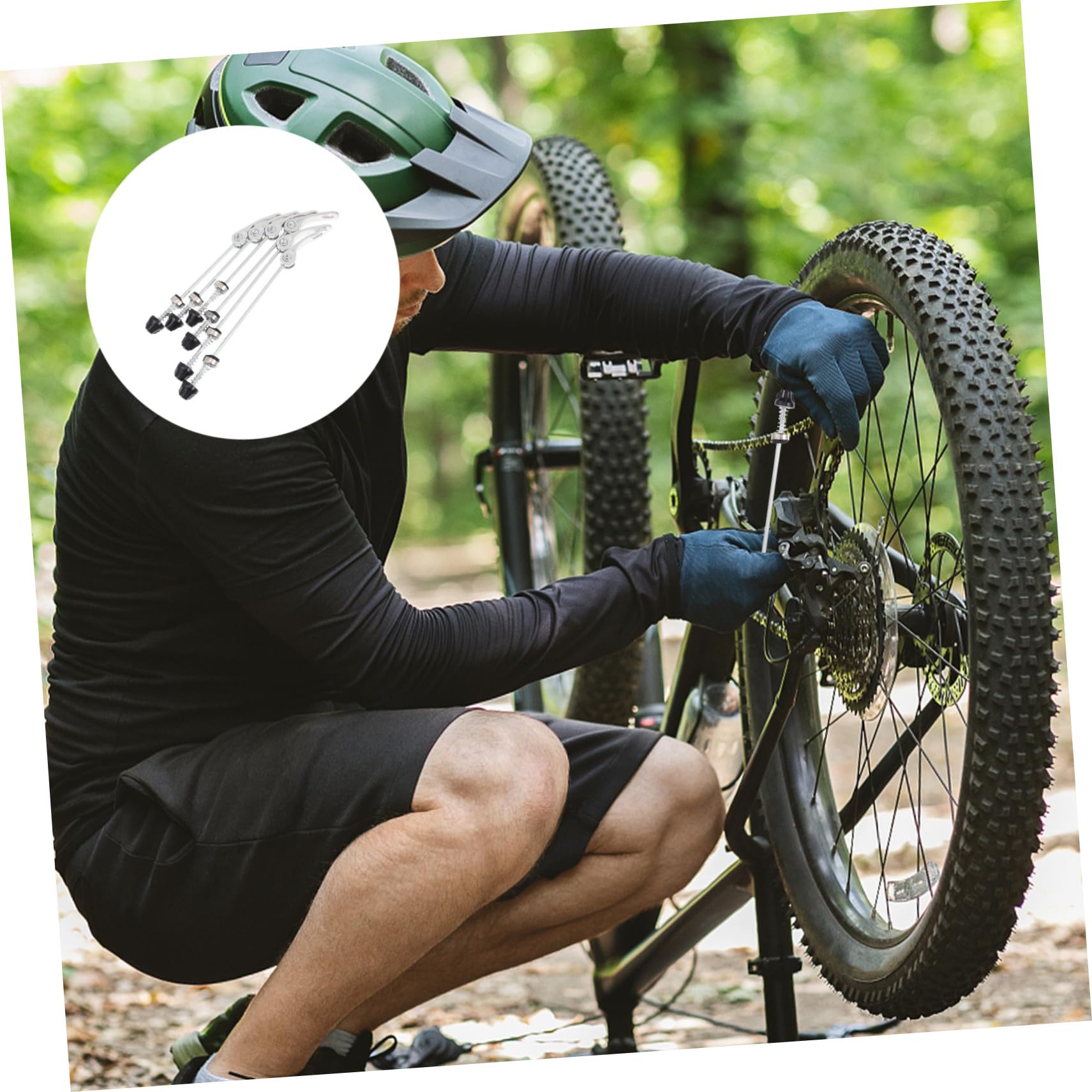 Parliky Bike Trainer Skewer Aluminum Alloy Quick Release Lever Bicycles Skewer Accessory