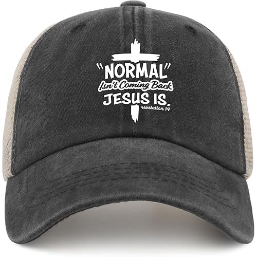 VUWKNQ Hats for Men and Women, Christian Gifts for Women and Men, Christian Hats for Men Embroidered Denim Hat Jesus Hat