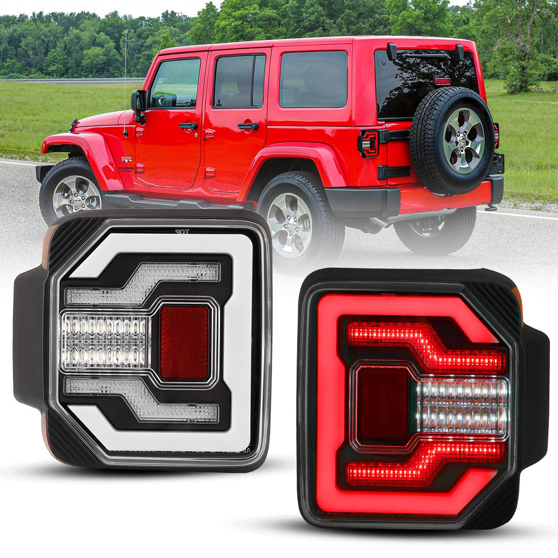 Buy Nixon Offroad LED Tail lights Assembly for 2018 2019 2020 2021 Jeep