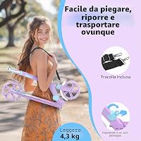 Trotinetă pliabilă BELEEV cu înălțime reglabilă, roți LED de 200 mm, pentru copii și adulți, până la 100 kg 5