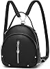 Miss Lulu Waterproof PU Leather Women's Backpack - Lightweight Small Travel Backpack with Detachable Strap, 4 Zipper Pockets