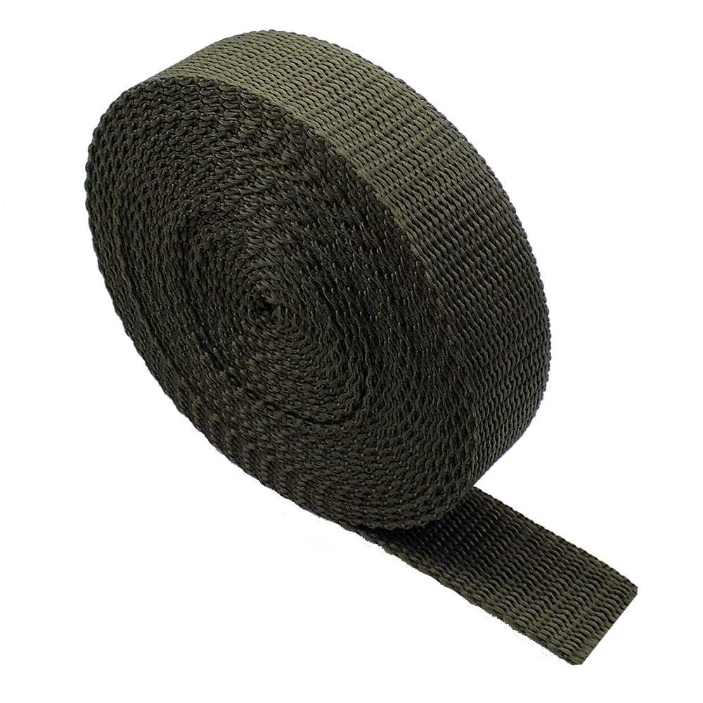 The Bead Shop Heavy Duty Webbing Strap Tape - 5 metres - Rucksack/Backpacks, Luggage/Cargo Strapping, Belts (Khaki, 25mm)