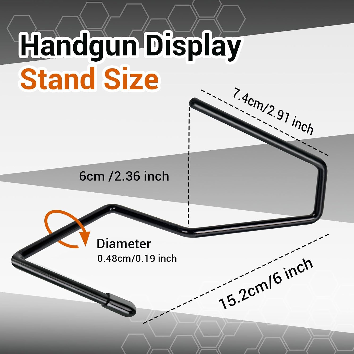 10 Pack Pistol Display Stand,Handgun Holder for Most Pistols | Non-Slip Metal Handgun Stand with Protective Coating, Space-Saving Pistols Holder for Gun Safe Cabinets , Ideal Gift for Men