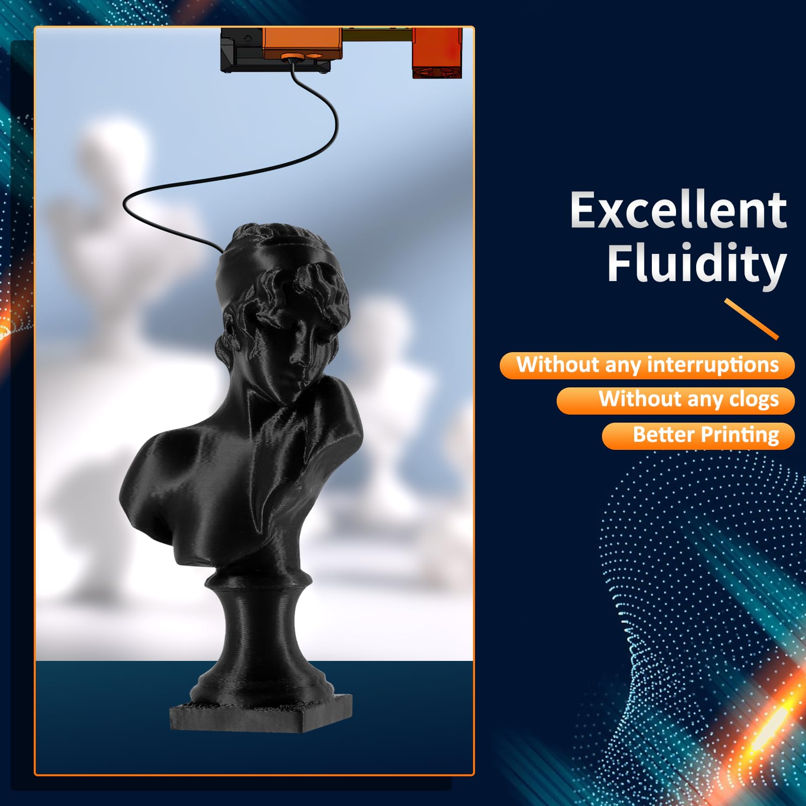 ERYONE High Speed Filament PLA+ 1.75mm +/- 0.03mm, Rapid PLA Plus Filament, 30-400mm/s Hyper Speed PLA+ Filament, 1kg (2.2LBS)/Spool, Black