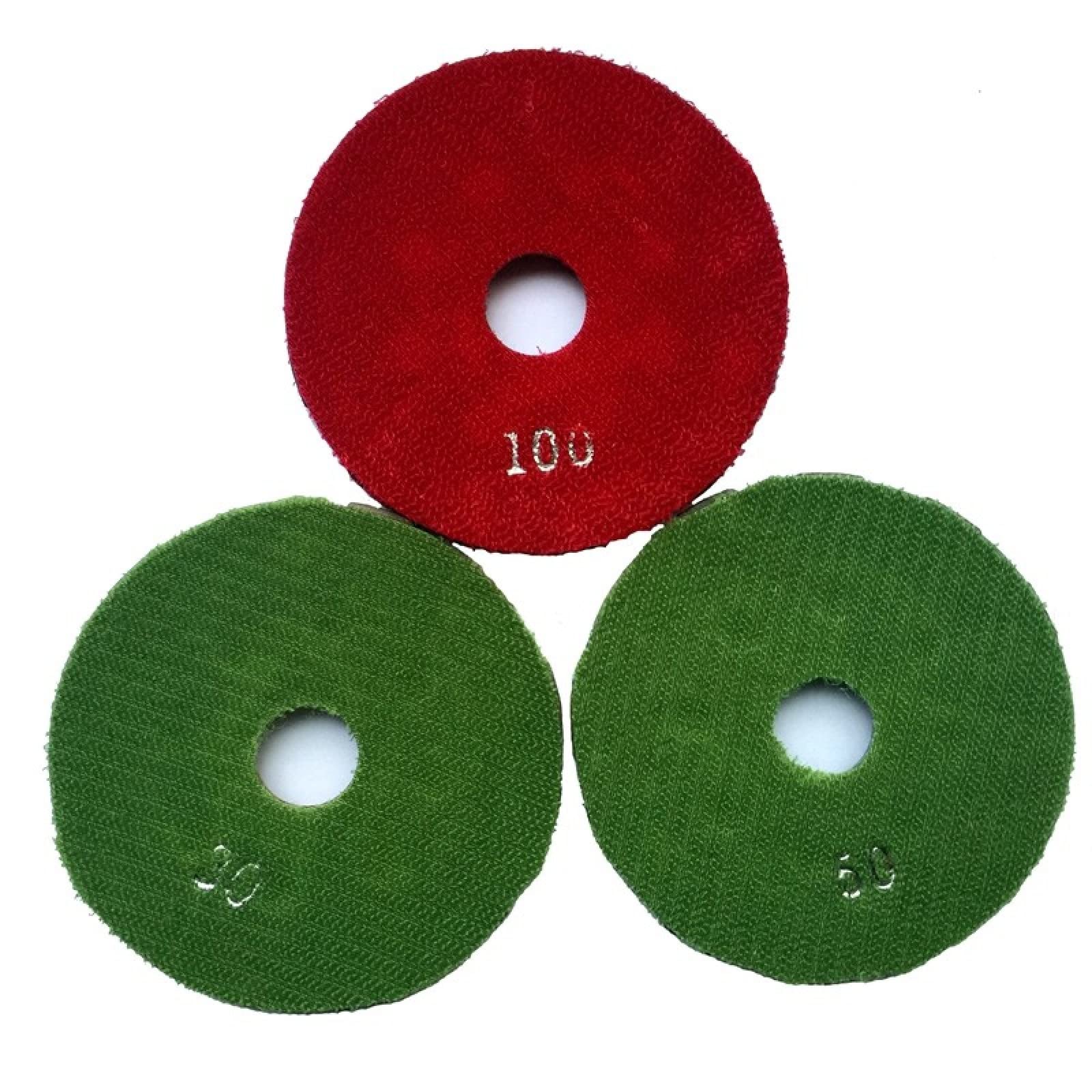 Almohadilla De Pulido De Diamante De Metal De 4 Pulgadas, 3 Uds., 100mm, Almohadilla De Pulido De Suelo De Hormigón Húmedo O Seco, Disco De Pulido De Granito De Mármol 4JKP