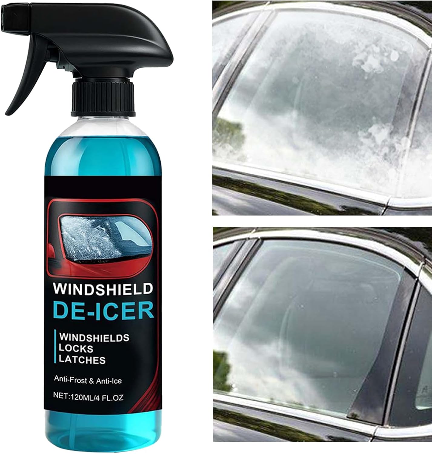 Snow Removal Spray for Car | Frost Cleaning Liquid 120ml - Frost Snow Ice Removal Car Spray - for Truck Sedan RV Morning Routine Windscreen Rearview Mirror Side Glass Door Locks